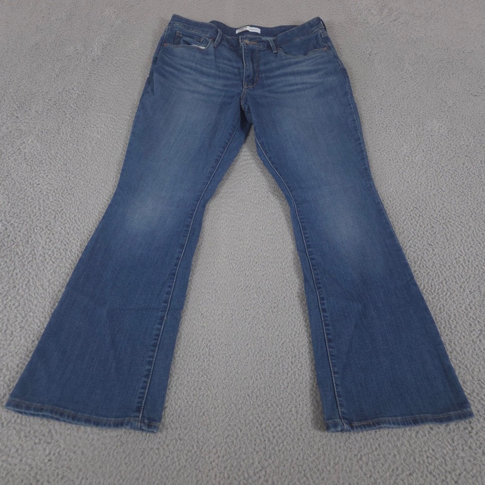 Signature Levi Strauss Jeans Womens 31 Blue Gold Mid-Rise Bootcut Stretch Denim